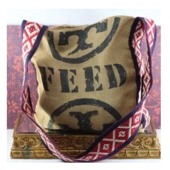 Tory Burch x Holt Renfrew burlap tote - Picture 1 of 2